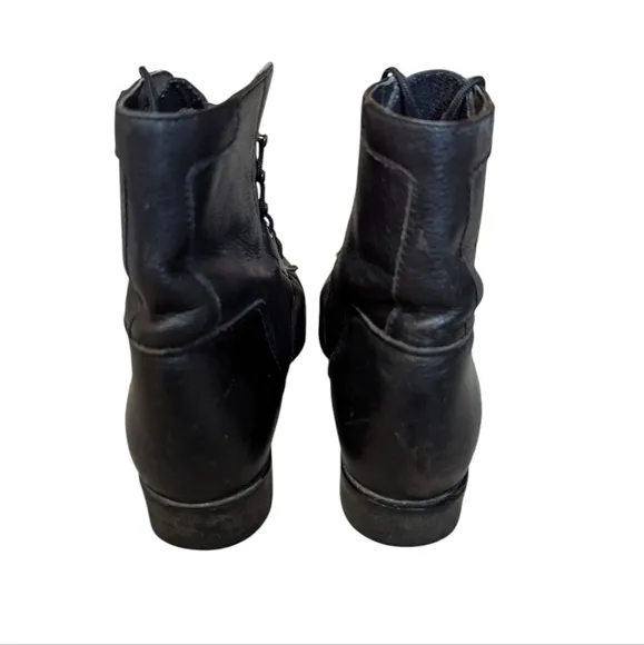 Ariat Boots 10070 Heritage Lacer Paddock Black Leather Western Size 8.5 Kiltie