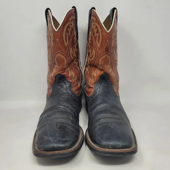 Ariat Boots 11.5D Brown Black Leather Heritage Quickdraw Western Riding 10002221