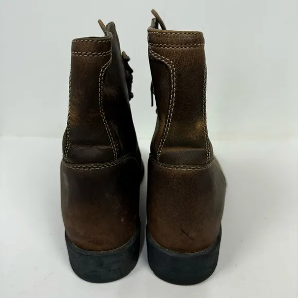 Ariat Brown Leather Lace Up Heritage Boots Western Rodeo