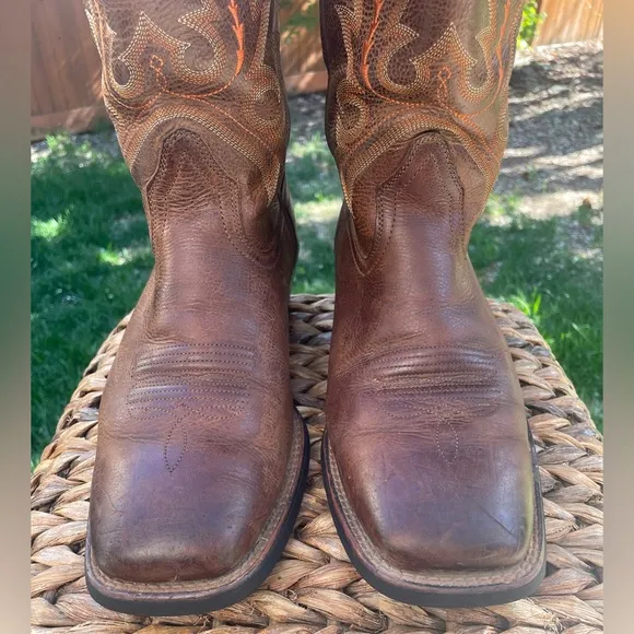 ARIAT Brown Leather Sport Outfitter Western Cowboy Boot US Size 9.5EE X-Wide.