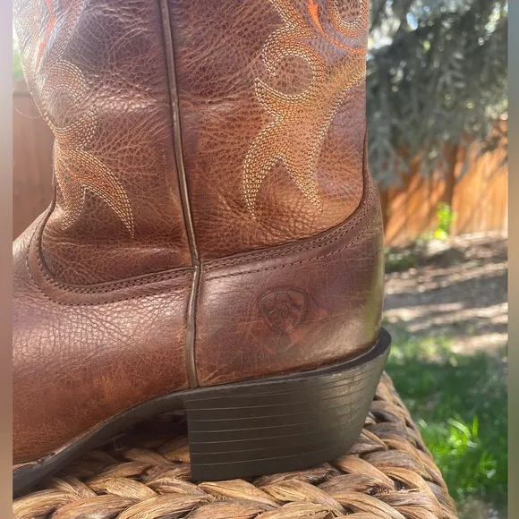 ARIAT Brown Leather Sport Outfitter Western Cowboy Boot US Size 9.5EE X-Wide.