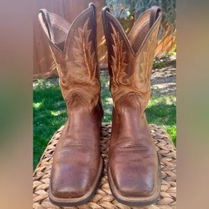 ARIAT Brown Leather Sport Outfitter Western Cowboy Boot US Size 9.5EE X-Wide.