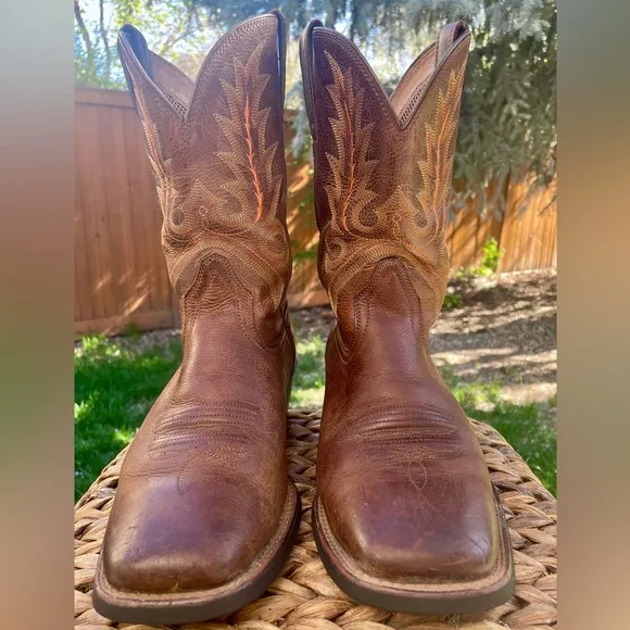 ARIAT Brown Leather Sport Outfitter Western Cowboy Boot US Size 9.5EE X-Wide.