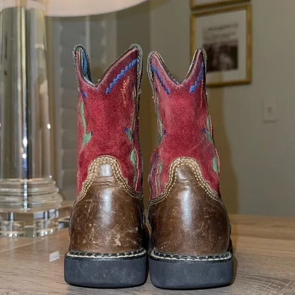 Ariat Cactus Suede Leather‎ Multicolored Kids Unisex Western Boots 13