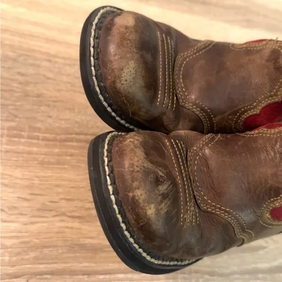 Ariat Cactus Suede Leather‎ Multicolored Kids Unisex Western Boots 13