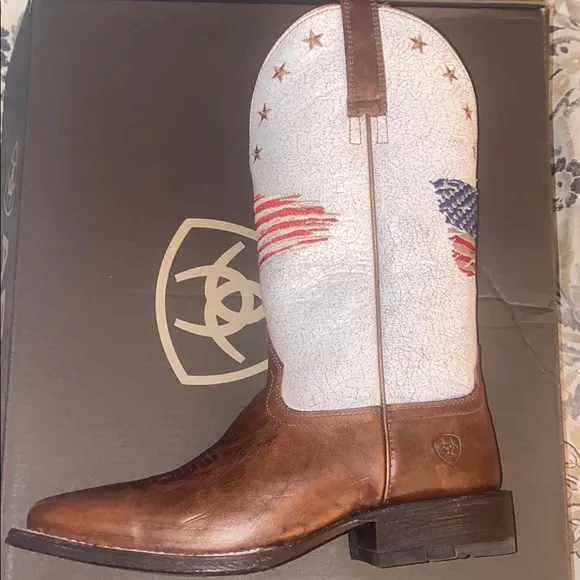 Ariat Flag Design Cowboy Boots