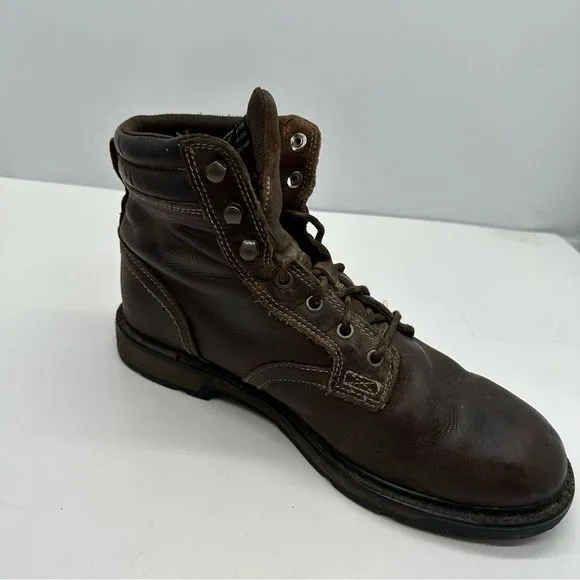 Ariat Groundbreaker Mens 10.5 D 6” Work Boots Leather Utility Waterproof