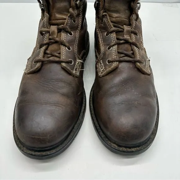 Ariat Groundbreaker Mens 10.5 D 6” Work Boots Leather Utility Waterproof