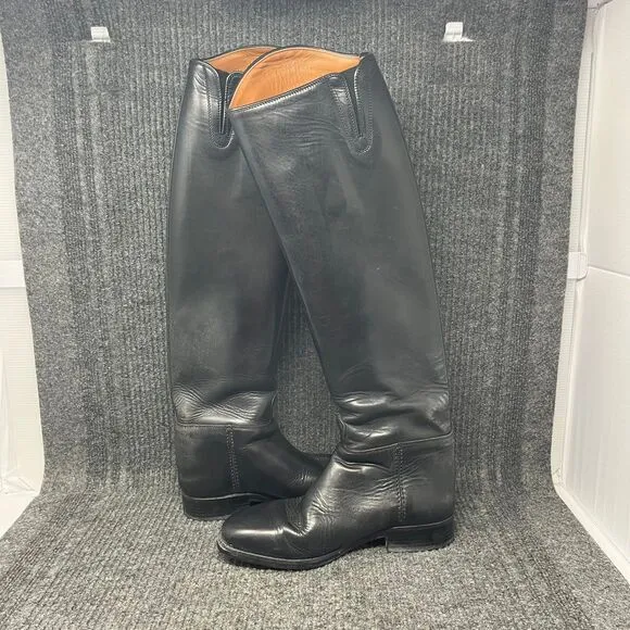 Ariat Maestro Tall Riding Boots Knee High Calf Leather Black Italy Women’s 7.5