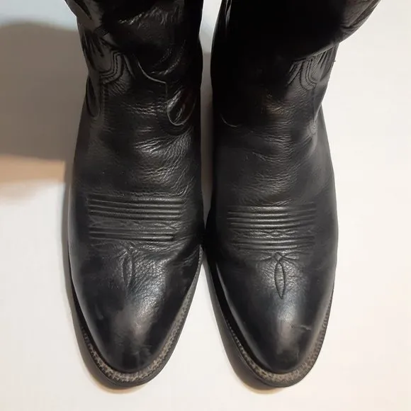 Ariat Men's Heritage Black Leather Cowboy Boots in Size 13D  10002218(34770)