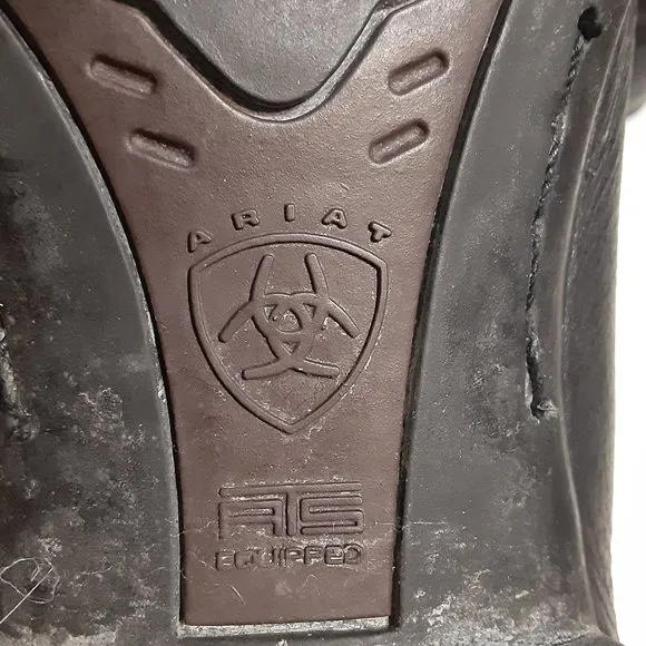 Ariat Men's Heritage Black Leather Cowboy Boots in Size 13D  10002218(34770)