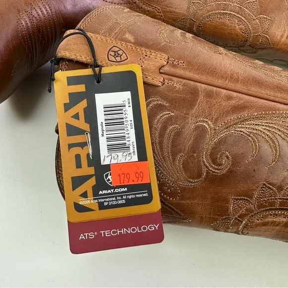 Ariat Women's Magnolia 10010971 Brown Leather Cowgirl Western Boots - Size 6B