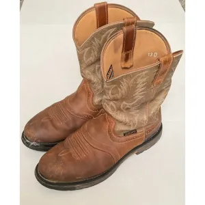 🔷Ariat Workhog Waterproof Western Leather Work Boots #10008633 - Men's 13 D
