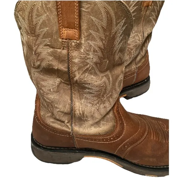 🔷Ariat Workhog Waterproof Western Leather Work Boots #10008633 - Men's 13 D
