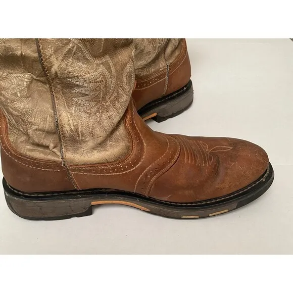 🔷Ariat Workhog Waterproof Western Leather Work Boots #10008633 - Men's 13 D