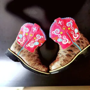 Ariat Youth Tombstone Skull Embroidered Cowboy Western boots Sz.12 (Little Kids)