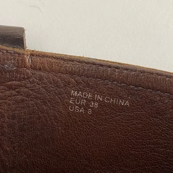 Ash Brown Leather Riding Boots Size 8