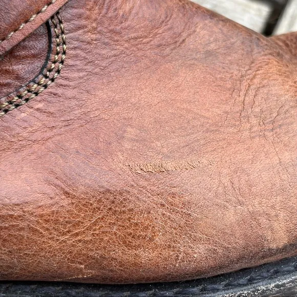 Ash Studded Leather Engineer Moto Biker Tan Boots Size 39EU