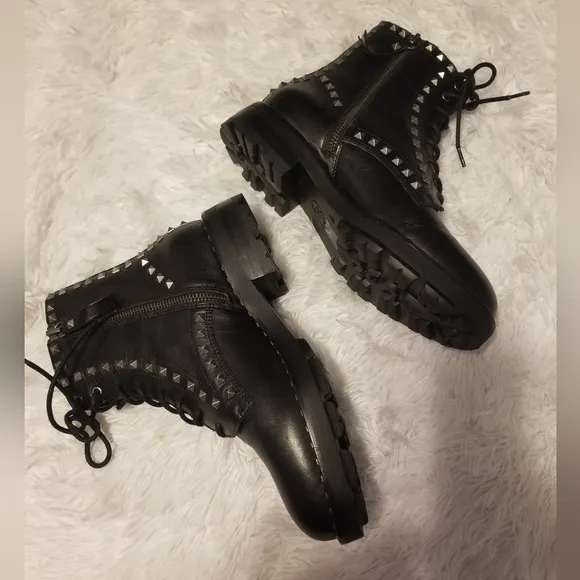 Ash Wolf Studded Boots Women's Size 37 Color Black