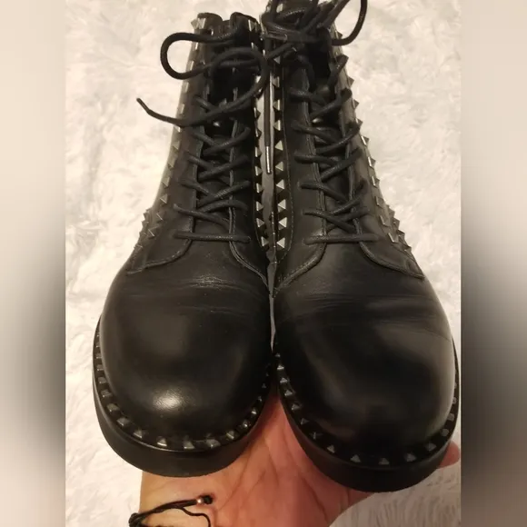 Ash Wolf Studded Boots Women's Size 37 Color Black