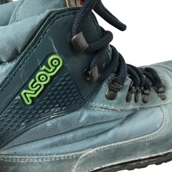 Asolo Gore Tex Hiking Boots Mens size 8.5 MMBlue teal , vibram soles