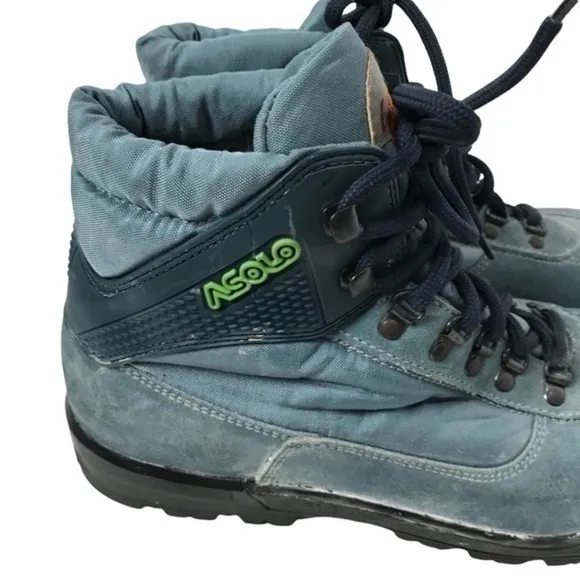 Asolo Gore Tex Hiking Boots Mens size 8.5 MMBlue teal , vibram soles
