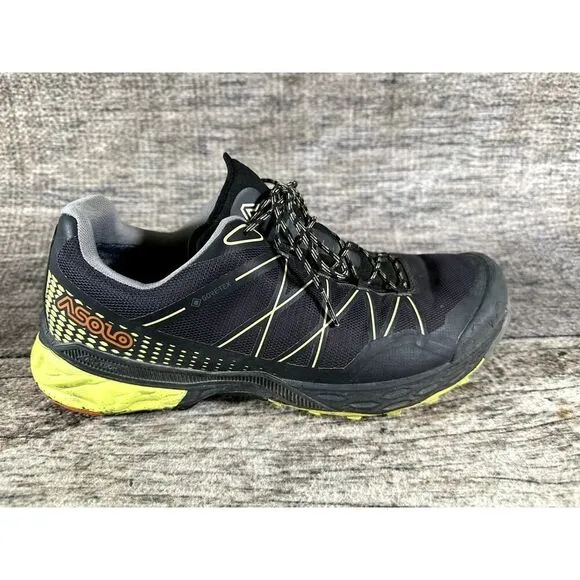 Asolo Men's Tahoe Mid GTX Gore-tex Hiking Boots Size 9.5 Black Yellow
