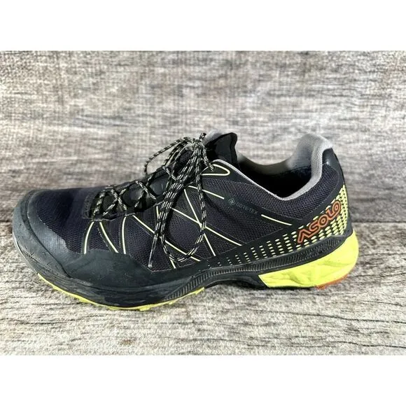 Asolo Men's Tahoe Mid GTX Gore-tex Hiking Boots Size 9.5 Black Yellow