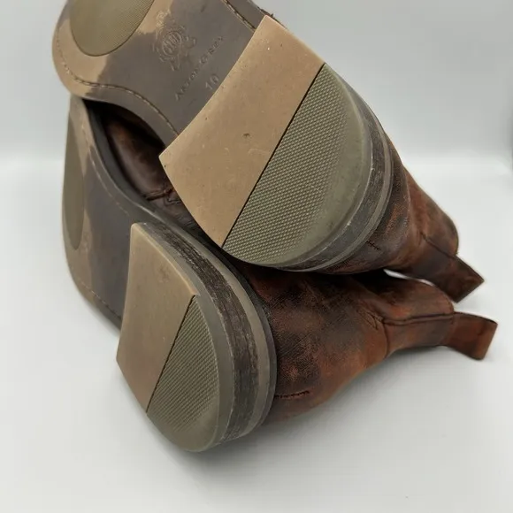 Aston Grey Leather Helani Chelsea Boots - Men's US 10 Distressed