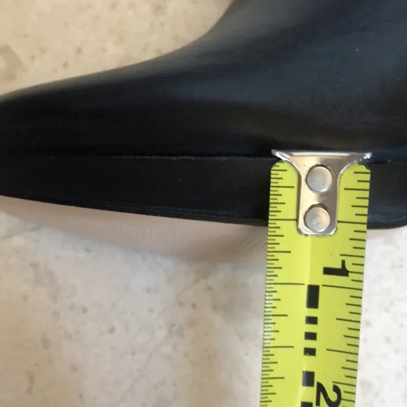Audrey Brooke talk black leather stiletto boots Size 8 brand new