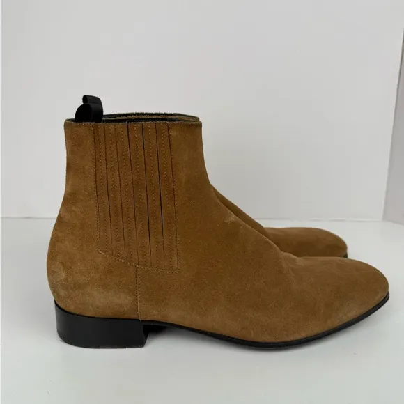Balenciaga Suede Chelsea Boots Size 46 Sand Brown