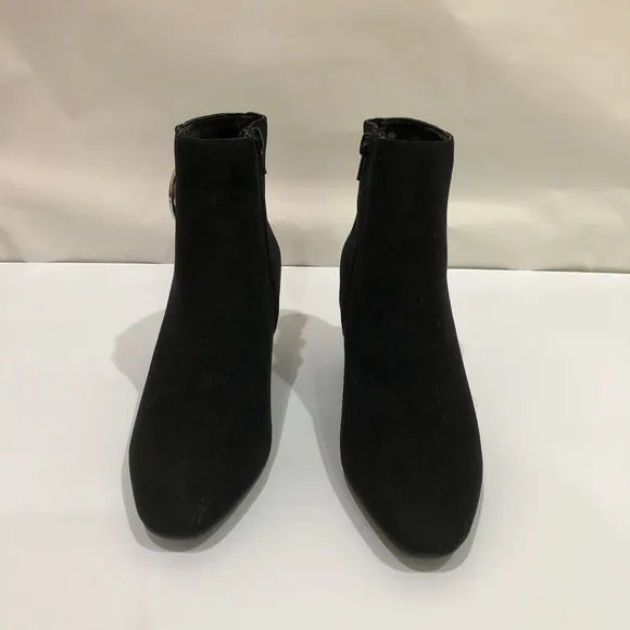 Bamboo Brand Ankle‎ Suede Women’s Boots Size 6 Black