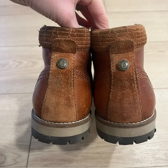 Barbour Men’s Tumble Grain Cognac Leather Lace Up Chukka Boots Size 9