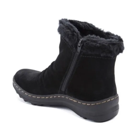 BareTraps Adalyn Leather Suede Faux Fur Shearling Lined Winter Snow Ankle Boots