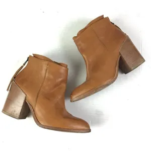 Baske California Lakota Tan Leather Ankle Boots with Chunky Heel Women’s Size 7
