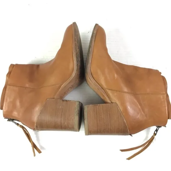 Baske California Lakota Tan Leather Ankle Boots with Chunky Heel Women’s Size 7