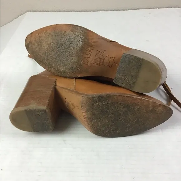 Baske California Lakota Tan Leather Ankle Boots with Chunky Heel Women’s Size 7