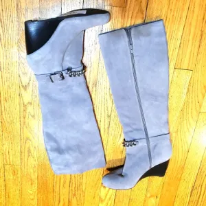 BCBGeneration Women's Wedge Knee Suede boots