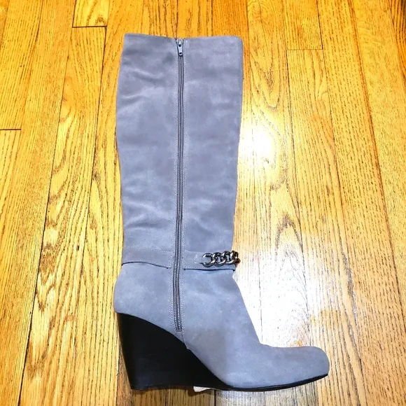 BCBGeneration Women's Wedge Knee Suede boots