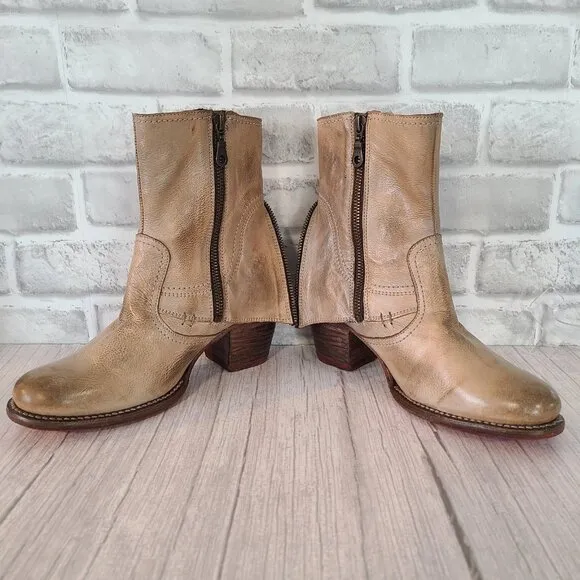Bed Stu Boots Cobbler Series IRIS Rustic Leather Womens 7.5 Biker Moto NEW