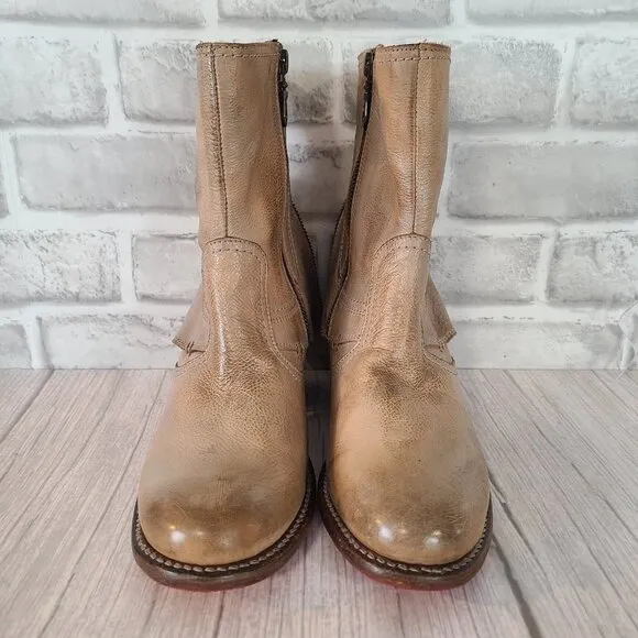 Bed Stu Boots Cobbler Series IRIS Rustic Leather Womens 7.5 Biker Moto NEW