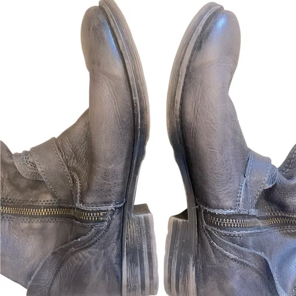 BED STU Cobbler Series Deep Pewter Leather Boots