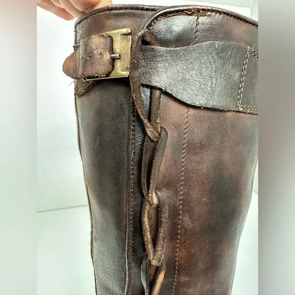 Bed Stu Cobbler Series Endless Tall Riding Boots Brown Leather Sz 6.5