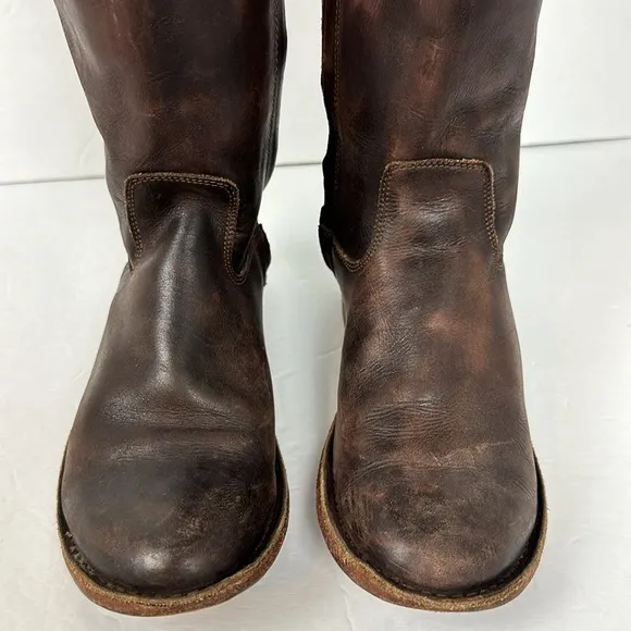 Bed Stu Cobbler Series Endless Tall Riding Boots Brown Leather Sz 6.5