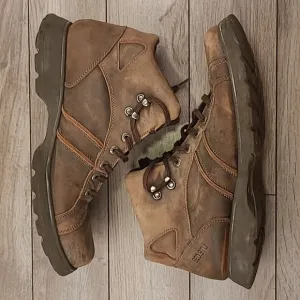 BED STU Dark Brown Leather Hiking Sz 13 Mens Ankle Lace‎ Up Boots VTG RARE