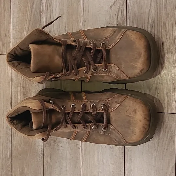 BED STU Dark Brown Leather Hiking Sz 13 Mens Ankle Lace‎ Up Boots VTG RARE
