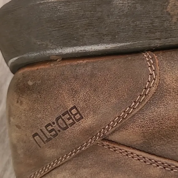 BED STU Dark Brown Leather Hiking Sz 13 Mens Ankle Lace‎ Up Boots VTG RARE