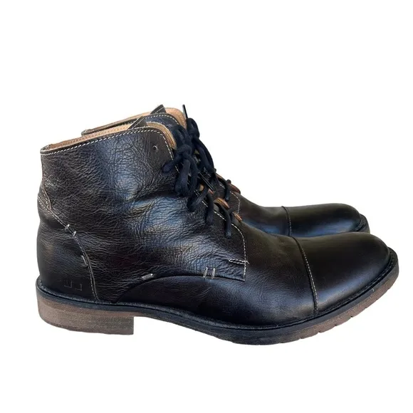 Bed Stu Dreck Leather 6 Eye Lace-Up Boot Rustic Black Men’s Size 9 GUC