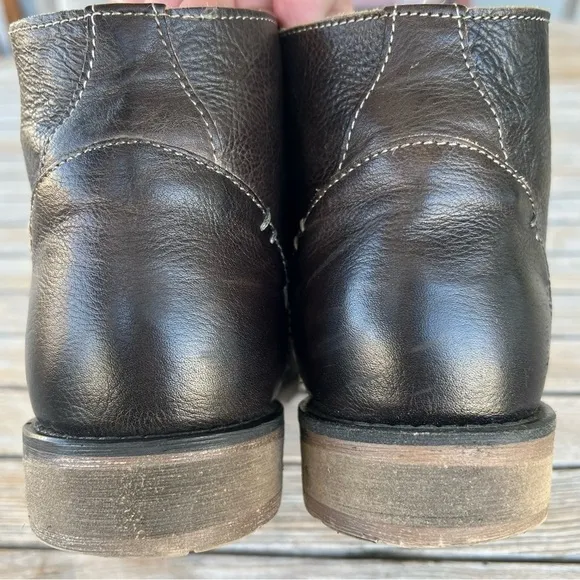 Bed Stu Dreck Leather 6 Eye Lace-Up Boot Rustic Black Men’s Size 9 GUC