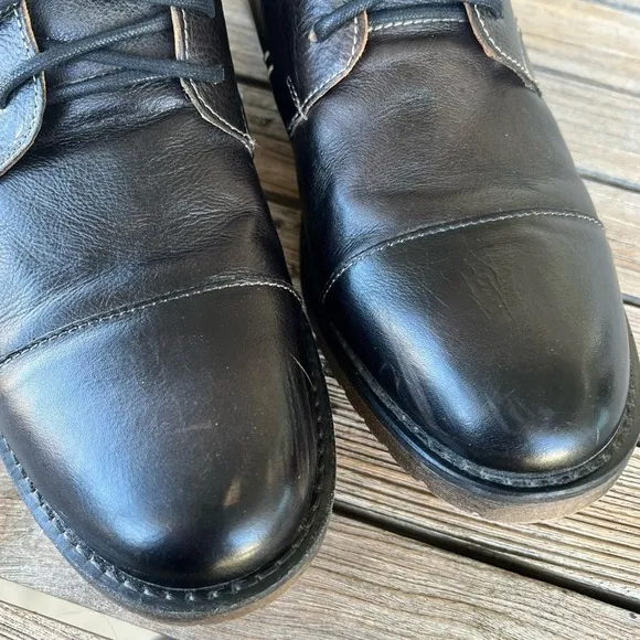 Bed Stu Dreck Leather 6 Eye Lace-Up Boot Rustic Black Men’s Size 9 GUC